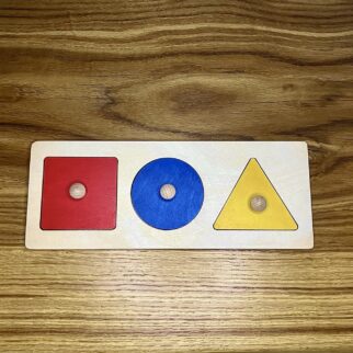Układanka- puzzle  montessori - Kółko, kwadrat, trójkąt
