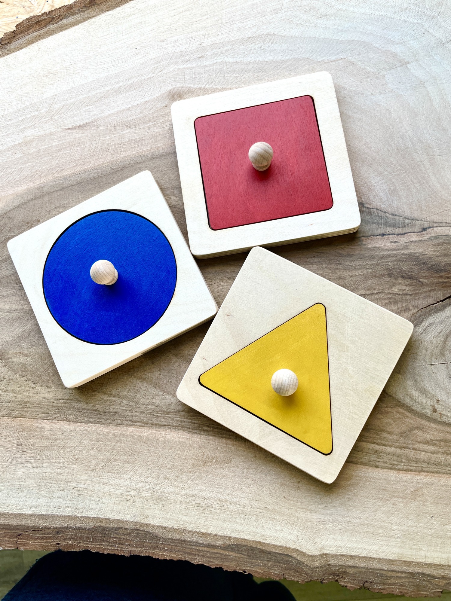 Puzzle montessori koło kwadrat trójkąt