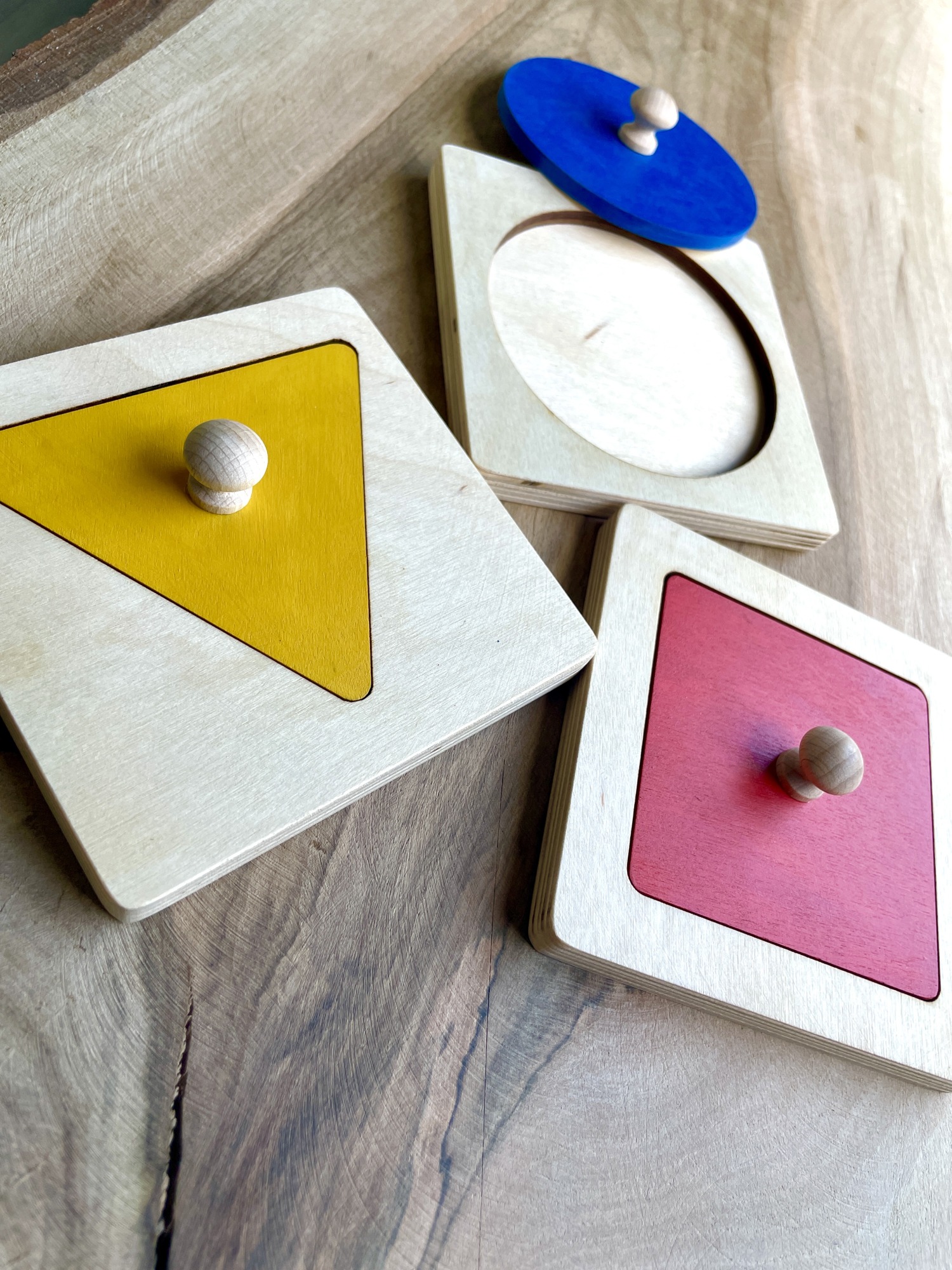 Puzzle montessori koło kwadrat trójkąt - obrazek 10
