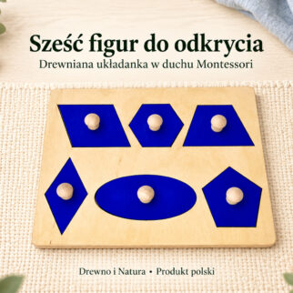 Układanka- puzzle montessori  sześć figur