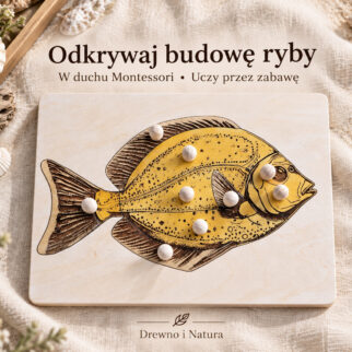 Układanka-puzzle montessori budowa ryby