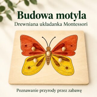 Układanka montessori budowa  motyla