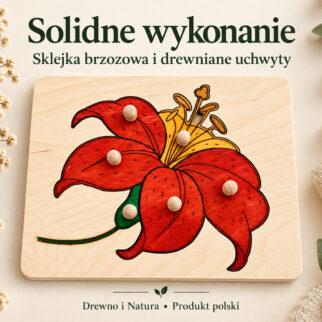 Układanka-puzzle montessori budowa kwiatu