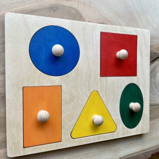 Układanka montessori pięć figur