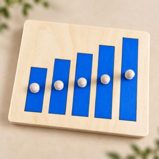 Układanka montessori  sorter długości wykres