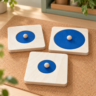 Układanki-puzzle  3 pojedyncze koła Montessori