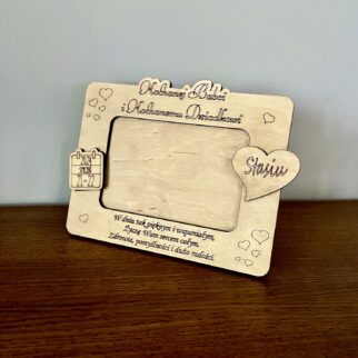Drewniana ramka personalizowana do fotografii  2 w 1