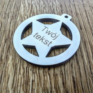 Drewniany medal personalizowany E