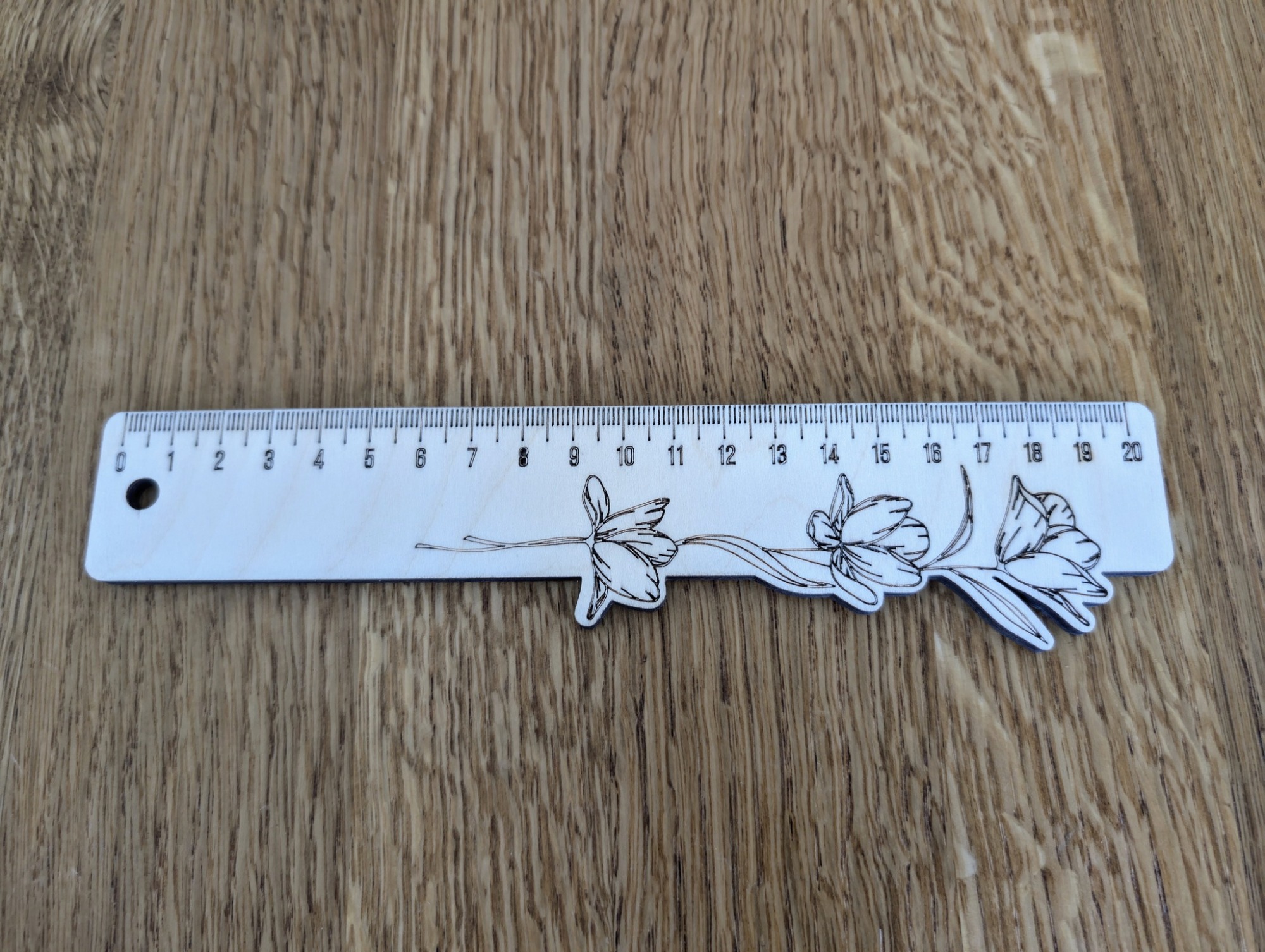 Drewniana linijka personalizowania C - obrazek 2