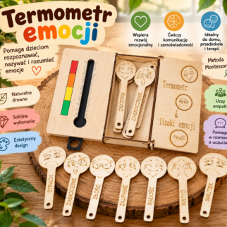 Termometr emocji i lizaki – drewniana pomoc Montessori