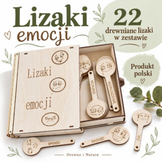 Lizaki emocji – drewniana pomoc edukacyjna Montessori