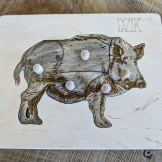 Układanka - puzzle montessori dzik